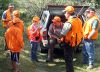 Jr. wardens with deer hunters Image